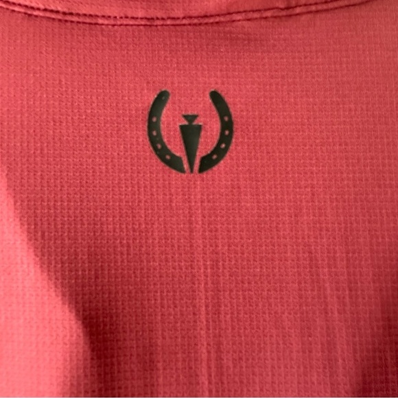 Kerrits Short Sleeve Technical Riding Shirt 1/4 Zip Pullover Sz Large Maroon NEW - Picture 4 of 9